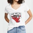 Louisiana Crawfish Boil Say No To Pot Men Women Women's Jersey Short Sleeve Deep V-Neck Tshirt