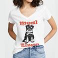 Miniature Schnauzer At Home Meal Timer Multi Tasking Dog Women's Jersey Short Sleeve Deep V-Neck Tshirt