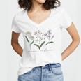 Plant Flower Wildflower Gardening Lover Gift Women's Jersey Short Sleeve Deep V-Neck Tshirt
