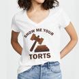 Show Me Your Torts V2 Women's Jersey Short Sleeve Deep V-Neck Tshirt