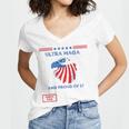 Ultra Maga And Proud Of It V12 Women's Jersey Short Sleeve Deep V-Neck Tshirt