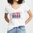 Ultra Maga And Proud Of It V17 Women's Jersey Short Sleeve Deep V-Neck Tshirt