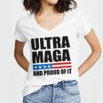 Ultra Maga And Proud Of It V22 Women's Jersey Short Sleeve Deep V-Neck Tshirt