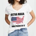 Ultra Maga And Proud Of It V6 Women's Jersey Short Sleeve Deep V-Neck Tshirt