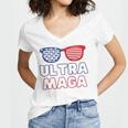 Ultra Maga V24 Women's Jersey Short Sleeve Deep V-Neck Tshirt