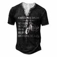 Awesome Dads Have Beards Tattoos And Ride Motorcycles V2 Men's Henley T-Shirt Black