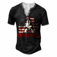 Bernese Mountain Dad American Flag 4Th Of July Dog Lovers V2 Men's Henley T-Shirt Black