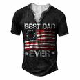 Mens Best Dad Ever Gun Rights American Flag Daddy 4Th Of July Men's Henley T-Shirt Black