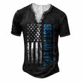 Best Dad Ever Us American Flag For Fathers Day Men's Henley T-Shirt Black