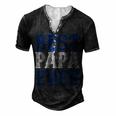Best Papa Ever 1 Papa T-Shirt Fathers Day Gift Men's Henley Button-Down 3D Print T-shirt Black
