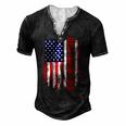 Best Papaw Ever Us Flag Patriotic 4Th Of July American Flag Men's Henley T-Shirt Black