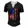 Betsy Ross Flag 1776 Not Offended Vintage American Flag Usa Men's Henley T-Shirt Black