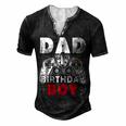 Dad Of Birthday Boy Time To Level Up Video Game Birthday Men's Henley T-Shirt Black
