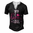 Dad Of The Birthday Girl Cute Pink Matching Family Men's Henley T-Shirt Black
