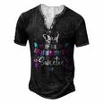 Dad Of The Birthday Sweetie Ice Cream Bday Party Father Dad Men's Henley T-Shirt Black