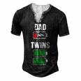 Mens Dad Fathers Day Birthday Twins Twin Dad Men's Henley T-Shirt Black