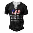 Dad No Matter How Hard Life Gets At Least Happy Fathers Day Men's Henley T-Shirt Black