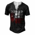 Mens Dad A Real American Hero Daddy Gun Rights Ar-15 4Th Of July Men's Henley T-Shirt Black