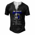 Distressed My Grandpa Is A Police Officer Tee Men's Henley T-Shirt Black