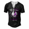 Epilepsy Awareness I Wear Purple For My Dad Men's Henley T-Shirt Black