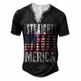 Fourth Of July July 4Th Merica Usa Flag Dad Joke Men's Henley T-Shirt Black