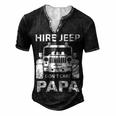 Hirejeep Dont Care Papa T-Shirt Fathers Day Gift Men's Henley Button-Down 3D Print T-shirt Black