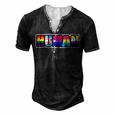 Human Lgbt Flag Gay Pride Month Transgender Men's Henley T-Shirt Black