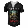 I Went From Dada To Daddy To Dad To Bruh Funny Fathers Day Men's Henley Button-Down 3D Print T-shirt Black