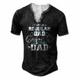 Im Not Like A Regular Dad Im A Bonus Dad Men's Henley T-Shirt Black