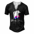 Mens Papa Bear Lgbt Straight Ally Bisexual Men's Henley T-Shirt Black
