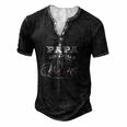 Papa On Cloud Wine New Dad 2018 And Baby Men's Henley T-Shirt Black