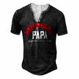Reel Cool Papa Papa T-Shirt Fathers Day Gift Men's Henley Button-Down 3D Print T-shirt Black