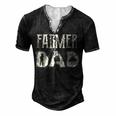 Tractor Dad Farming Father Farm Lover Farmer Daddy V2 Men's Henley T-Shirt Black