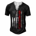 Us Flag Best Single Dad Ever 4Th Of July American Patriotic Men's Henley T-Shirt Black