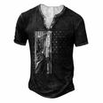 Usa Us Flag Patriotic 4Th Of July America Statue Of Liberty Men's Henley T-Shirt Black