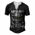 Veteran Us Veteran 204 Navy Soldier Army Military Men's Henley Button-Down 3D Print T-shirt Black