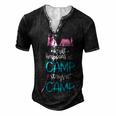 What Happens At Camp Stays At Camp Shirt Kids Camping Pink Men's Henley Button-Down 3D Print T-shirt Black