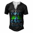 You Dont Have To Be Crazy To Camp Funny Camping T Shirt Men's Henley Button-Down 3D Print T-shirt Black