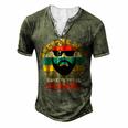 Awesome Dads Have Tattoos And Beards Vintage Fathers Day V3 Men's Henley T-Shirt Green