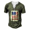 Bbq Beer Freedom America Usa Party 4Th Of July Summer Men's Henley T-Shirt Green