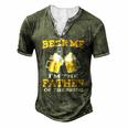 Beer Me Im The Father Of The Bride Fathers Day Men's Henley T-Shirt Green