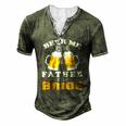 Mens Beer Me Im The Father Of The Bride Men's Henley T-Shirt Green