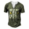 Beer Me Im The Father Of The Bride Men's Henley T-Shirt Green