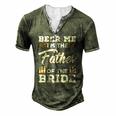 Mens Beer Me Im The Father Of The Bride Men's Henley T-Shirt Green