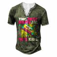 The Best Dads Are 90S Kids 90S Dad Cassette Tape Men's Henley T-Shirt Green
