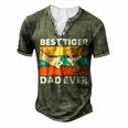 Best Tiger Dad Ever Men's Henley T-Shirt Green