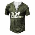 The Catfather Persian Cat Lover Father Cat Dad Men's Henley T-Shirt Green