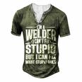 Cool Welding Art For Men Women Welder Iron Worker Pipeliner Men's Henley T-Shirt Green