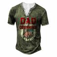 Cornhole Player Dad Is My Name Cornhole Is My Game Men's Henley T-Shirt Green