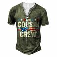 Cousin Crew 4Th Of July Patriotic American Family Matching Men's Henley T-Shirt Green